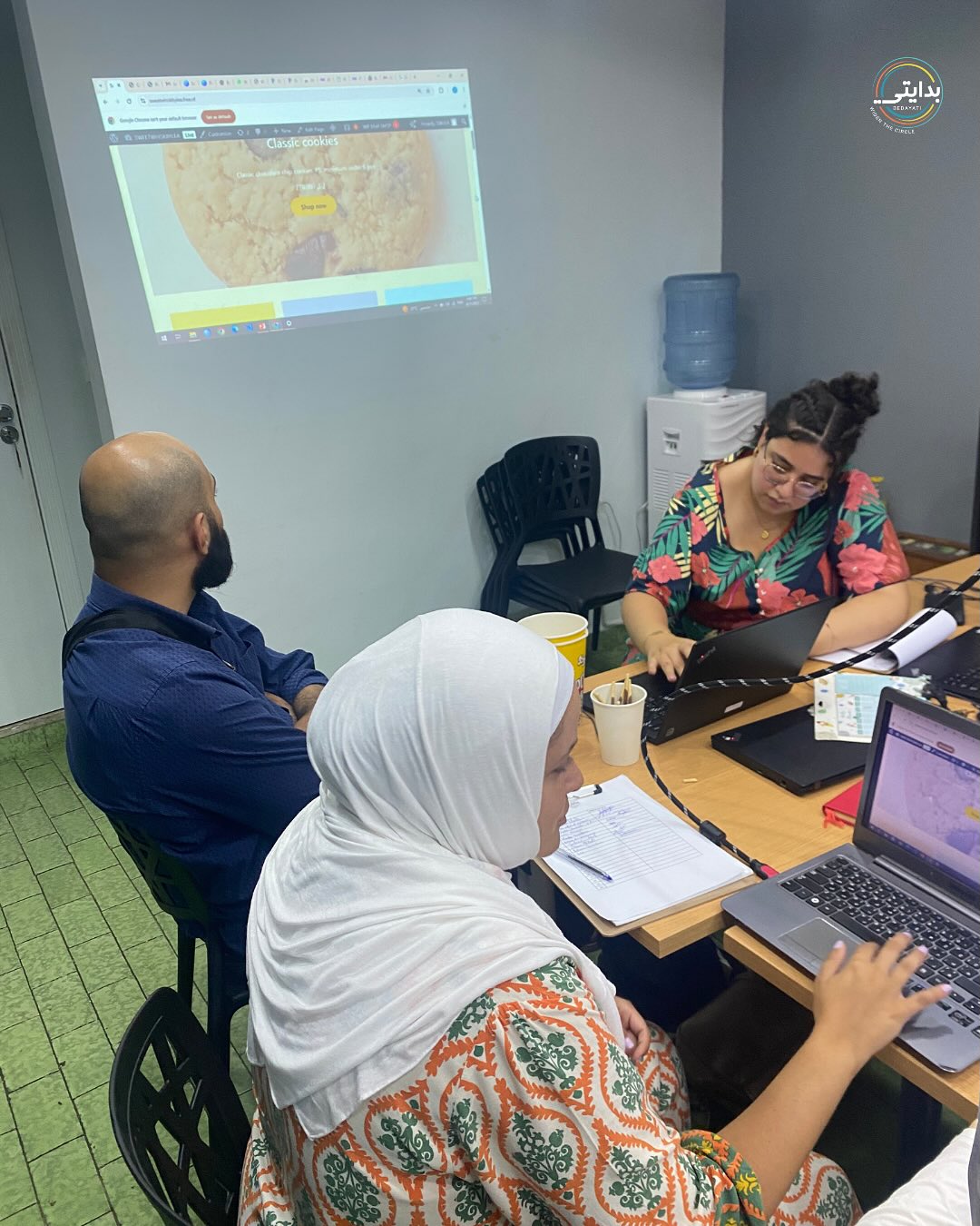 Bedayati classroom practice during a web development training session